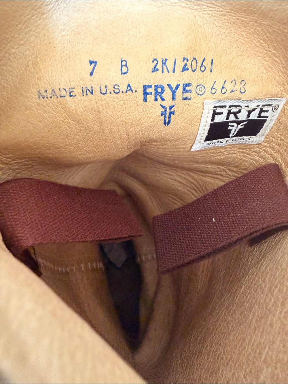 Vintage Frye 6628 Made USA Brown Leather Tall Riding Boots Women’s 7B - Picture 11 of 13
